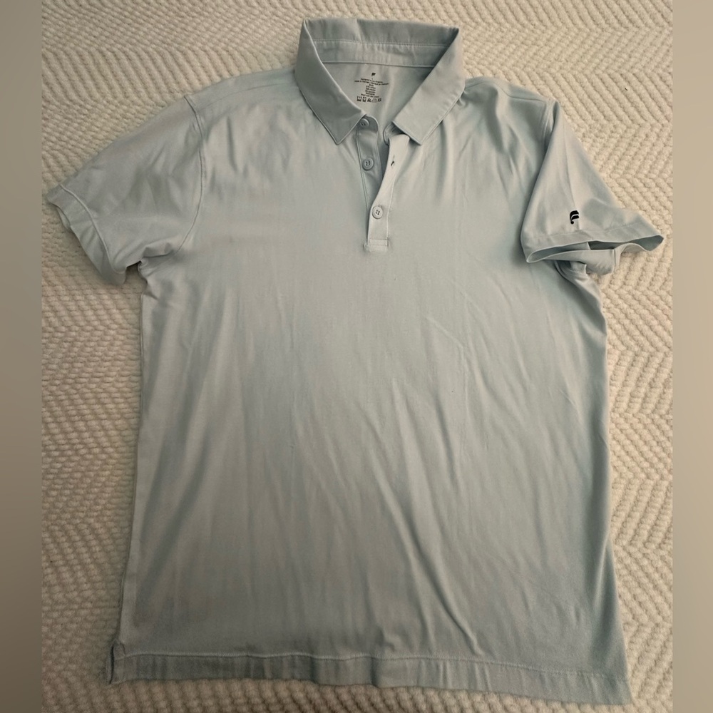 Fabletics Men’s Light Blue Polo Shirt - NWOT Large